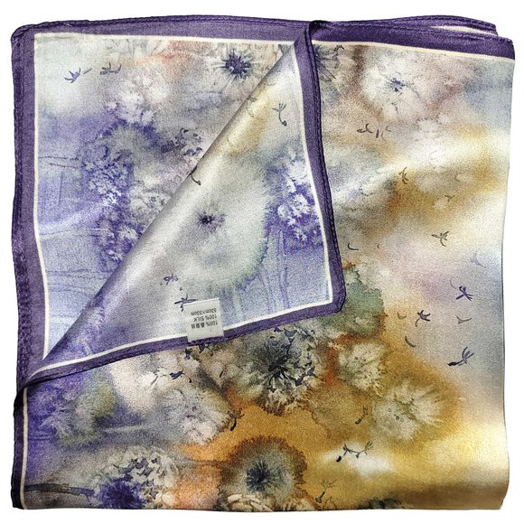 NWT Genuine 100% Mulberry Silk Satin Scarf 20"x20" Small Square Shawl 5501 - Picture 6 of 8